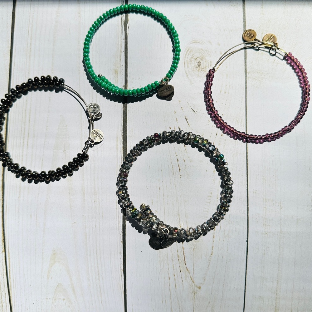 Alex and Ani | FOUR Beaded Bangle Bracelets